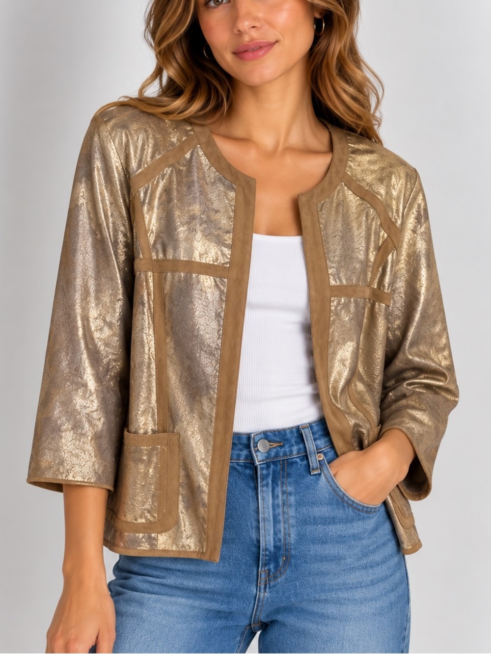Chico's‎ Suede Leather Jacket